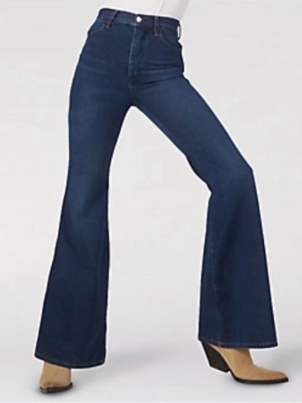 NWT Wrangler Wanderer Flare Bell Bottom Jeans - Size 29 / 34L - 100% Cotton - Picture 4 of 13